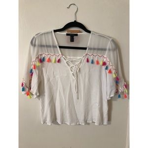 Cute colorful fringe top!